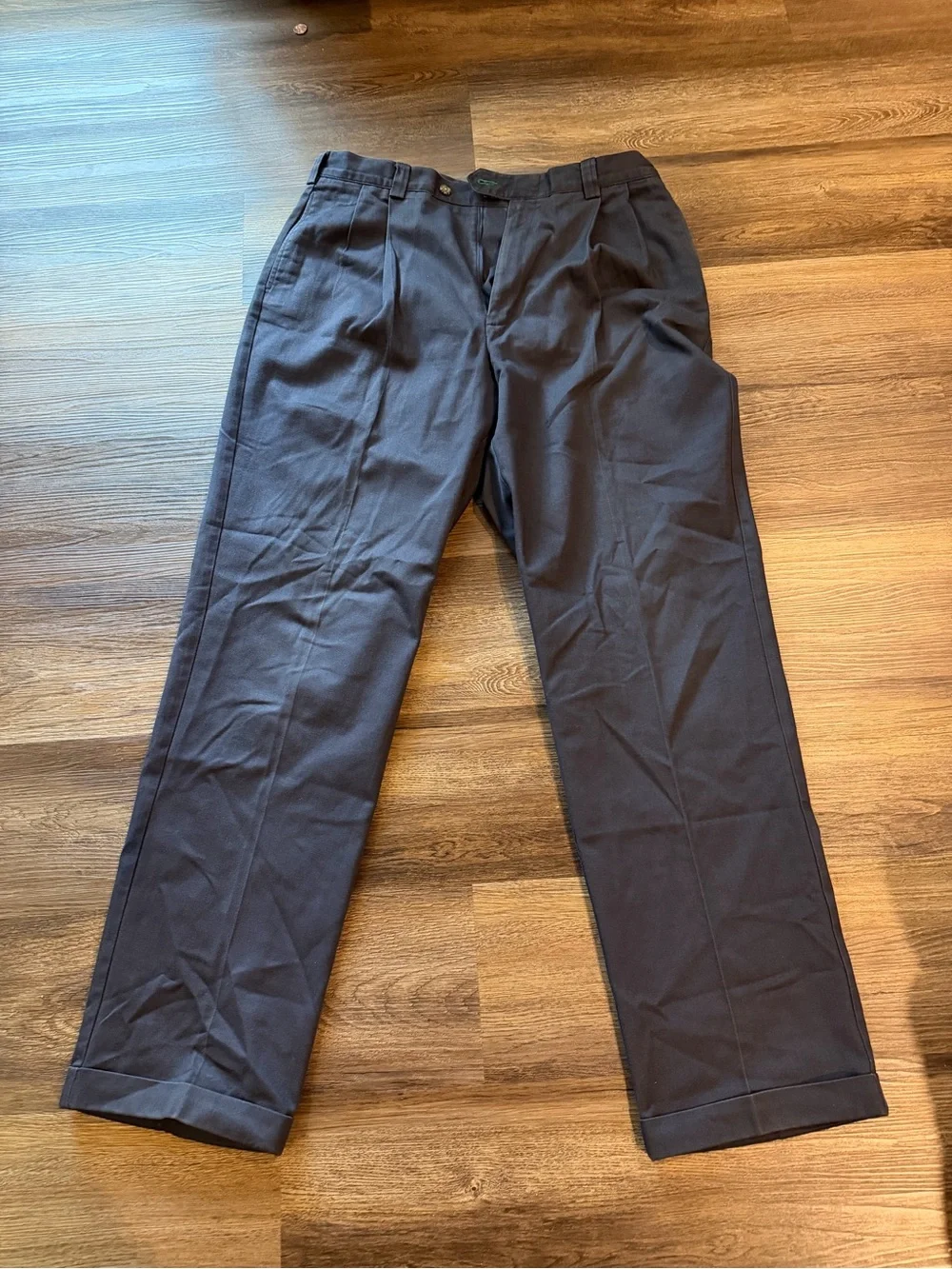 Vintage Tommy Hilfiger Men's Classic Pleated Dress Pants – Black